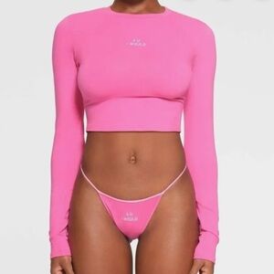 Skims rare valentines cropped long sleeve